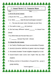 English worksheet: review grammar