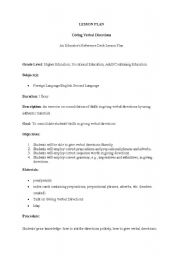 English Worksheet: lesson plan