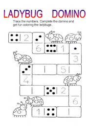 English Worksheet: ladybug domino