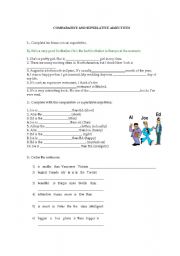 English worksheet: Comparative and superlative adjectives