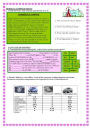 English Worksheet: Simple past + Compartives / Superlatives + accidents