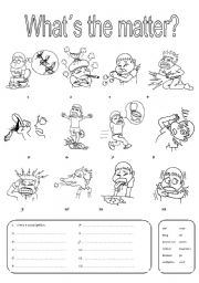 English Worksheet: Whats the matter?