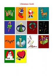 English Worksheet: christmas cards