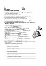 English worksheet: Active & Passive Voice of Verb