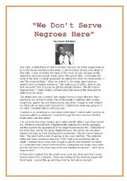 English Worksheet: MLK - part III -  We Dont Serve Negroes Here