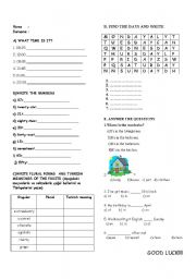 English Worksheet: Vocabulary 