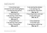 English Worksheet: Guess Who? 