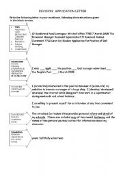 English Worksheet: Letter of Application