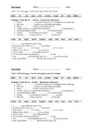 English Worksheet: Past Simple