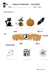 English worksheet: Halloween