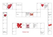 English Worksheet: Valentine Game Board