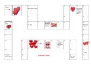 English worksheet: Valentine Game Board