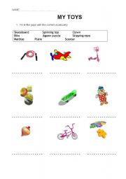 English worksheet: My Toys