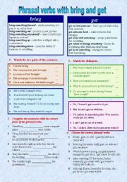 Bring & Get as phrasal verbs