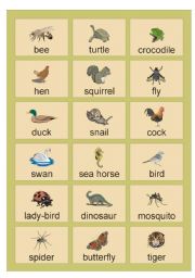 English Worksheet: Animals Picture Dictionary (2)