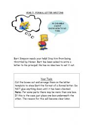 English worksheet: formal letter writing sheet 1