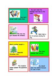 English Worksheet: Passive Voice Cards - 4 of 5
