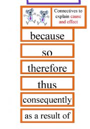 English Worksheet: Connectives III