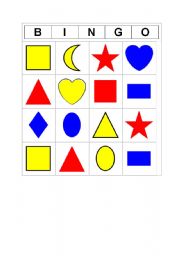 Shapes and Colors Bingo Game