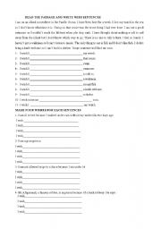 English Worksheet: WISH CLAUSES