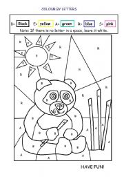 English Worksheet: COLOURING ACTIVITY