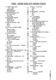 English worksheet: a great test 2