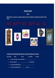 English worksheet: TIME