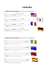 English Worksheet: Nationalities