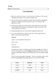 English worksheet: Writing your own original story