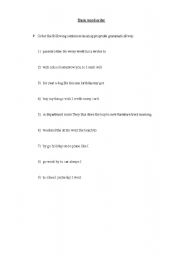 English worksheet: Basic word order activity