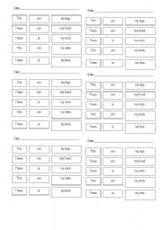 English Worksheet: Face parts! 