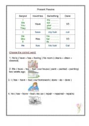 English Worksheet: The Present Passive