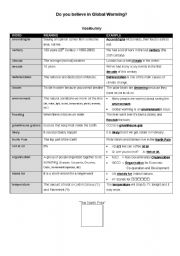 English worksheet: Climate Change & Global Warming