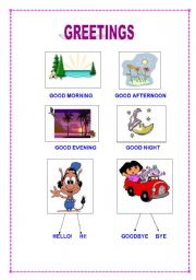 English worksheet: Greetings