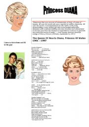 English Worksheet: PRINCESS DIANA