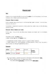 English worksheet: Passive voice