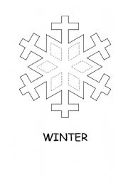 English worksheet: snowflake