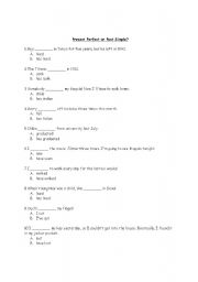 English worksheet: Present Perfect or Past Simple? / Intermediate