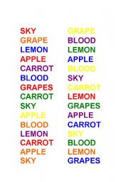 English worksheet: COLOUR ACTIVITY