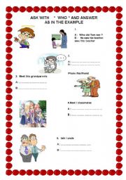English worksheet: questions with 