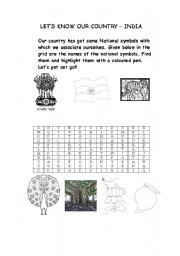 English worksheet: National Symbols Of India