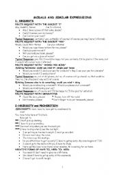 English Worksheet: Modals
