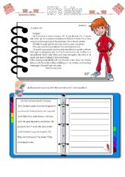 English Worksheet: KCs letter