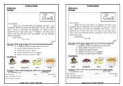 English Worksheet: food & drink