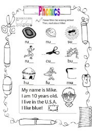 English Worksheet: Phonics for young learners 2