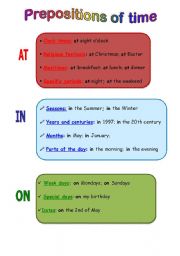 Prepositions of time