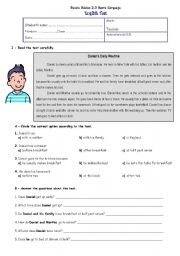 English Worksheet: written test