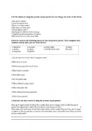 English worksheet: PASSIVE EXERCISES