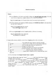 English Worksheet: USED TO