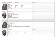 English Worksheet: Bob Marley and Marie Curie: a past simple pairwork 